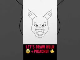 How to Draw Hulk + Pikachu