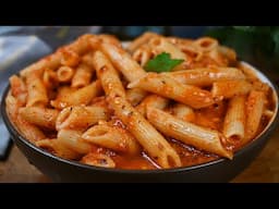 سهلة ولذيذة جداً! مكرونة الباستا بصلصة الطماطم وجبن الفيتا!  Easy and delicious pasta recipe