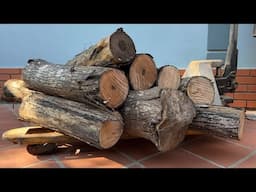 A Young Man Has Turned Dry Branches Into A Very Useful Table With Sturdy And Beautiful Wooden Legs