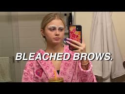 bleach my eyebrows w/ me + lets chat