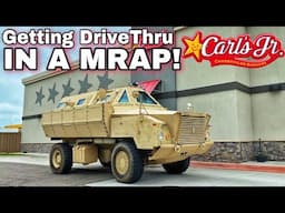 Ordering Fast Food in a Armored Tank! Drive Thru at Carls Jr