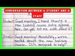 Conversation Between A Student and A staff || Dialogue Delivery @learningpath16