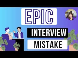 Don't make this Epic Interview Mistake! #interviewing #career #jobs