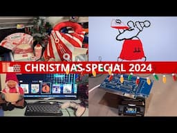 Christmas special - Playing some C64 and Spectrum games, demos, unboxing, PcbWay gift and more