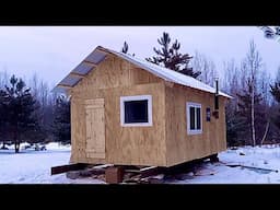 Building A VERY SIMPLE Off Grid Cabin: Wood Stove Install, Wiring, Insulation, Sheeting