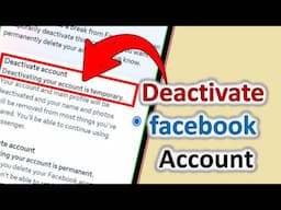 Facebook Account Deactivate Kaise Kare 2024 | How To Deactivate Facebook Account