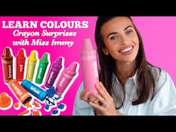 Learning Colours With Crayon Surprises | Baby & Toddler Learning | Miss Immy