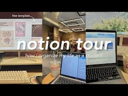 how I organize and boost my productivity as a college student ✧ Notion tour + free template