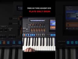 Yamaha arrangers - playing only the drum with pressing smash chords #arranger #tips #accompaniment