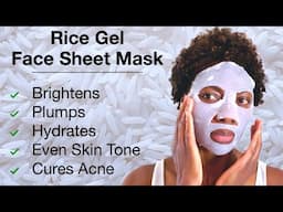 Rice Gel Face Mask For Acne Free Glass Skin, With Disposable Face Mask Sheet