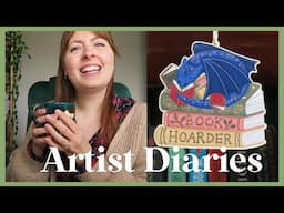 cosy artist diaries 🐉 drawing dragons, mini shop update & winter beach walk