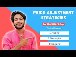 7 Price Adjustment Strategies in Hindi | Explained in Detail for BBA / MBA !