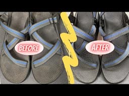 Cleaning a pair of Chaco sandals