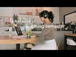 UNI ARCHIVES📓✐𖦹˖⋆ first week of spring semester, school outfits, what I eat, art student