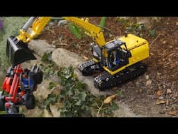 LEGO® Technic Figure tests Mould King RC Excavator - Cracking are the slip clutches not the gears