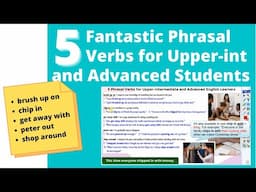 5 Great Phrasal Verbs for Upper-intermediate (B2) and Advanced (C1) English learners