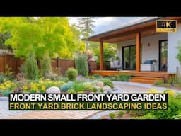 Modern Small Front Yard Garden | Beautiful Front Yard Brick Landscaping Ideas 🪴