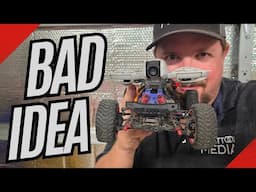 DJI Neo FPV Drone Strapped to LaTrax RC Car