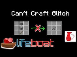 Lifeboat Survival Mode Can't Craft Glitch