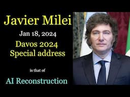 Javier Milei in English AI reconstruction Davos 2024