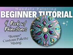 Easy 4-Inch Mandala Painting Tutorial for Beginners With Rhinestones