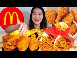 Eating McDonald's Spicy McCrispy Fried Chicken In Singapore! Curly Fries Pineapple Pie, Mukbang ASMR