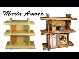 PARECE MADEIRA! IMPRESSIONANTE Estante de PAPELÃO - IMPRESSIVE AND SIMPLE CARDBOARD SHELF