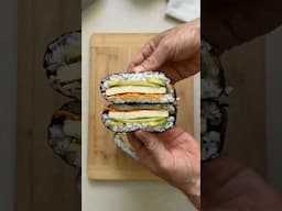 Ever tired Onigirazu? This Japanese sushi sandwich is a winner 🍣 #sushi #sandwich #shorts