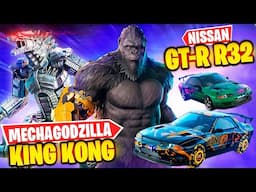 TUDO SOBRE AS NOVAS SKINS DE GODZILLA X KING KONG E NISSAN SKYLINE R32 NO FORTNITE