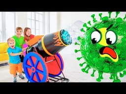 La historia de Oliver y los niños sobre los virus