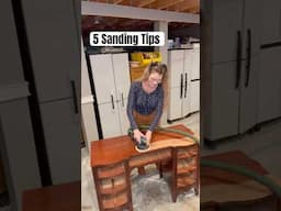 5 Sanding Tips For Beginners #woodworking #restoration #furniture #homedecor #madelinejeanantiques