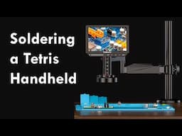 Soldering a Tetris Game with TOMLOV TM4K-AF Flex LCD Microscope