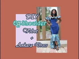 Off-Shoulder DIY Velvet + African Print Dress // Sunshine Haute Couture