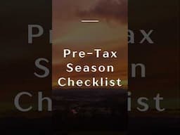 Tax Season Checklist #shortsonyoutube #taxtime