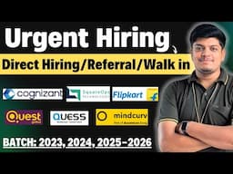 🔥Cognizant, Mindcurv(Accenture), Quest Global, SquareOps Urgent Hiring | 2023, 2024, 2025, 2026