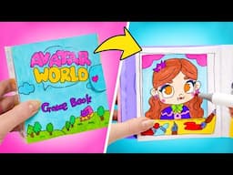 DIY Squishy Story 🎨✂️How To Make Amazing Avatar World Game Book