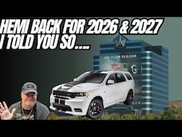 Hemi V8 Is Back For 2026 I Told You So