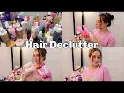 Haircare Declutter! getting rid of my hair product collection / wavy curly hair