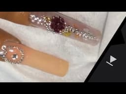 Easy Nail art tutorial | Freehand Design #nailart #naildesigns #acrylicnails #diynails #nails