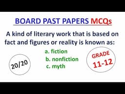 English Grammar Quiz | FBISE past paper MCQs | The Modern Learning