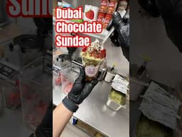 Dubai Chocolate Covered Strawberry Sundae #dubaichocolate