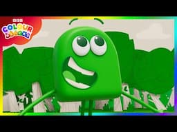 Every Episode of Colourblock Green | Colour for Kids | @colourblocks