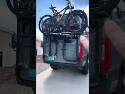 1Up Bike Tray Placement on Owl Vans B2B Rack for Mercedes Sprinter Vans #vanbuild #overland #diy