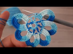 WOW! Very Nice Flower Crochet Lace 🌸 Detailed Beginner's Tutorial