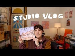 Turning My Sketchbook Into a Calendar ✿ Studio Vlog