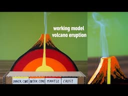 How to make VOLCANO ERUPTION - best school project for students | full working model