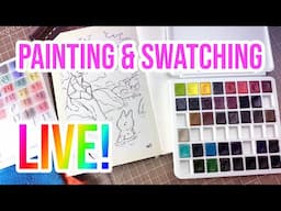 LIVE! - Paint with me + redoing swatches!