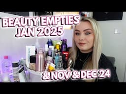 BEAUTY & SKINCARE EMPTIES JAN 2025 | PRODUCT REVIEWS | BEAUTY REVIEWS 2025 | MISS BOUX