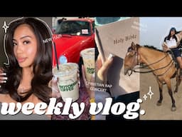 WEEKLY VLOG // Going To A Christian Rap Concert, New Hair, & Riding An Anxious Horse???