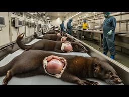 American Farmers Process Millions Of Mink, Crocodiles And Geese This Way - Processing Factory